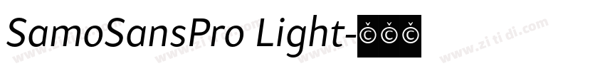 SamoSansPro Light字体转换